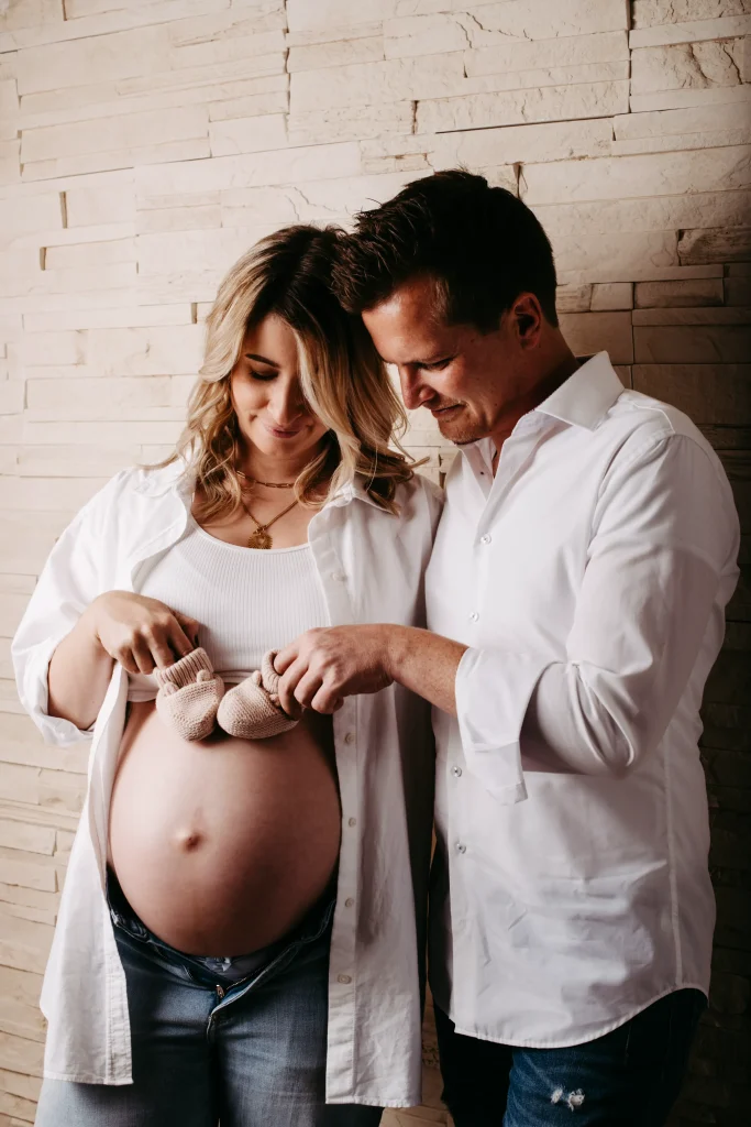 Schwangerschaftsfotos im Fotostudio