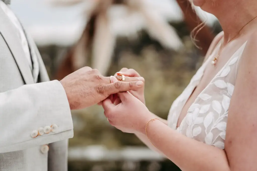 Detailaufnahme Hochzeit Herthasee